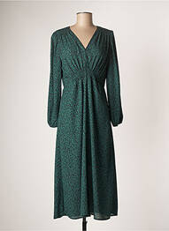 Rochie midi mâneci lungi mâneci lungi verde LAUREN VIDAL femeie