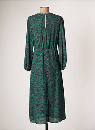 Rochie midi mâneci lungi mâneci lungi verde LAUREN VIDAL femeie