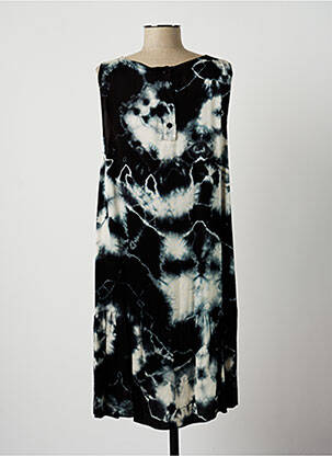 Rochie midi croială fluidă fără mâneci negru LAUREN VIDAL femeie