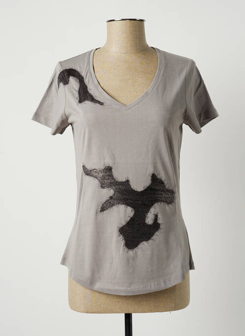 Tricou gri LAUREN VIDAL femeie