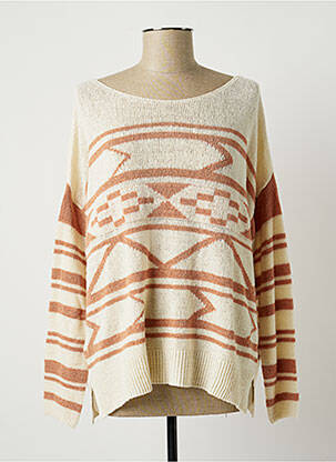 Pulover bej LAUREN VIDAL femeie