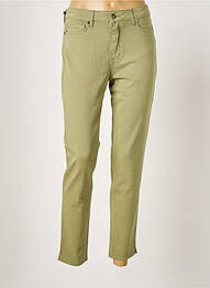 Pantalon slim broderie cu nituri mărime normală verde FIVE femeie