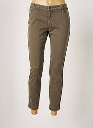 Pantalon 7/8 elasticitate mărime normală verde MASON'S femme