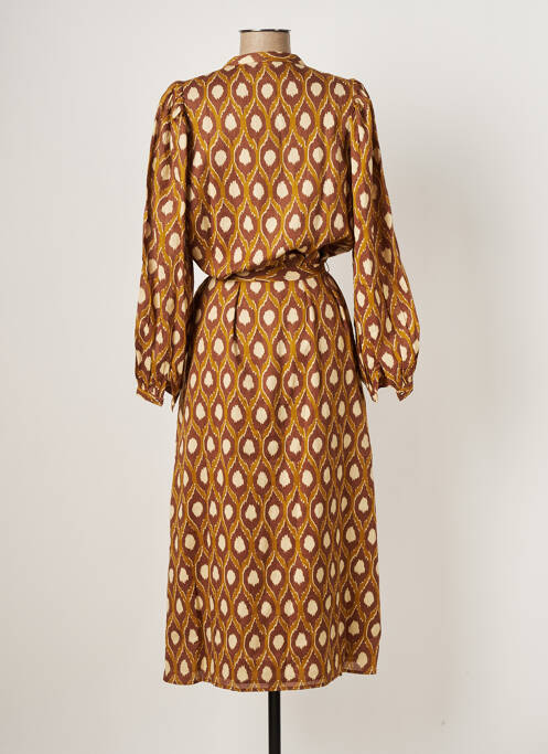 Rochie lungă maro HARTFORD femeie