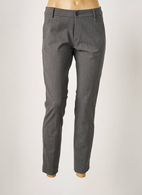 Pantalon chino broderie galoni laterali mărime normală gri MASON'S femme