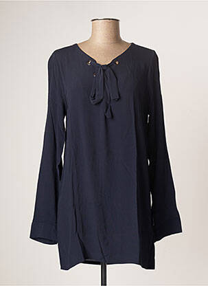 Tunică mâneci lungi țesătură crep albastru LA FEE MARABOUTEE femme