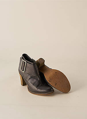 Botine/ghete material neted toc de 7 la 9 cm negru ZOKKA femeie
