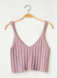 Pulover guler în v bretele subțiri violet NASTY GAL femeie