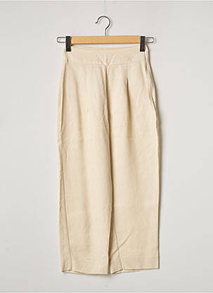 Pantalon 7/8 talie înaltă talie înaltă bej NICE THINGS femeie
