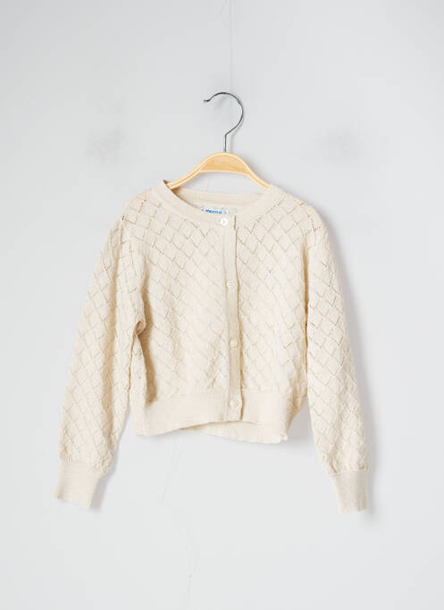 Vestă cu mâneci lungi bej MAYORAL fată