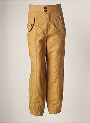 Pantalon drept talie cu cleme talie înaltă bej MAISON SCOTCH femeie