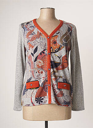 Vestă cu mâneci lungi gri KALISSON femeie