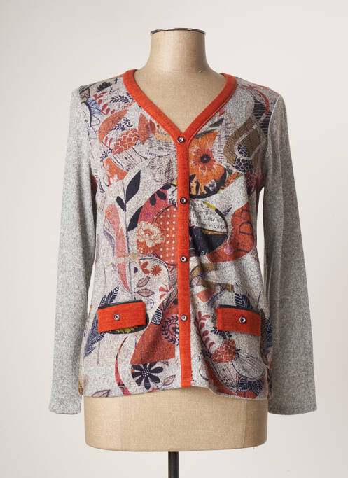 Vestă cu mâneci lungi gri KALISSON femeie