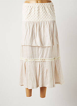 Fustă lungă bej BATISTAME femeie