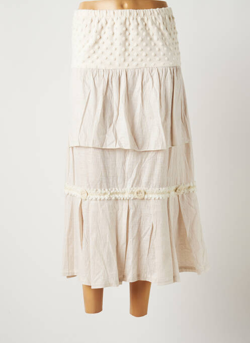 Fustă lungă bej BATISTAME femeie