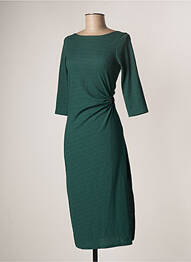 Rochie midi mâneci 3/4 mâneci 3/4 verde OPULLENCE femeie