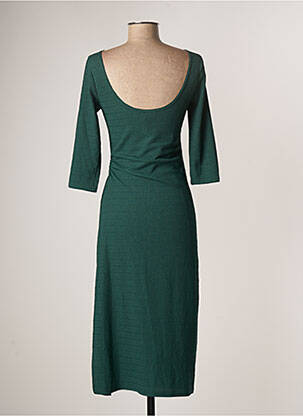 Rochie midi mâneci 3/4 mâneci 3/4 verde OPULLENCE femeie