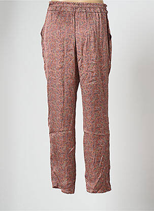 Pantalon drept talie înaltă talie înaltă roz VIE TA VIE femeie