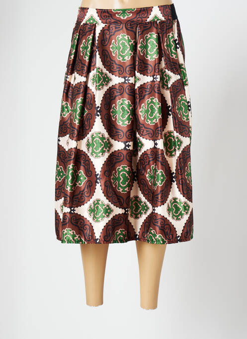 Fustă midi maro FASHION COLLECTION femeie