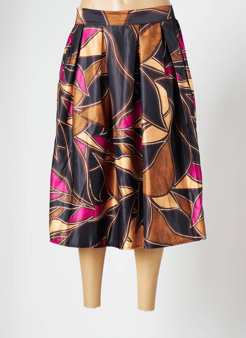 Fustă midi maro FASHION COLLECTION femeie