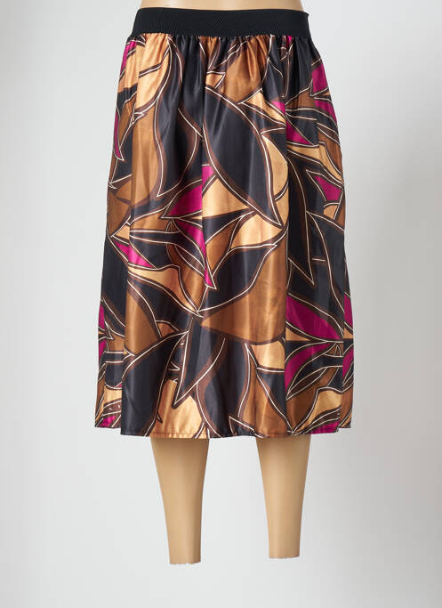 Fustă midi maro FASHION COLLECTION femeie