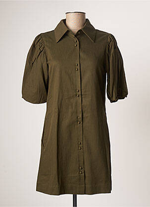 Rochie scurtă mâneci scurte mâneci scurte verde LAURE + MAX femeie