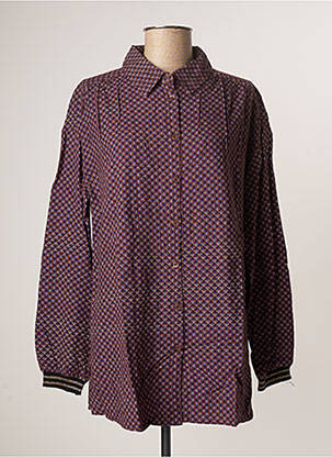 Tunică mâneci lungi guler de bluză violet CREAM femeie