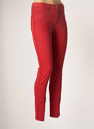 Pantalon slim elasticitate mărime normală roșu MAYJUNE femeie