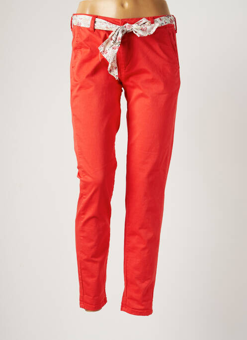 Pantalon chino roșu LE TEMPS DES CERISES femeie