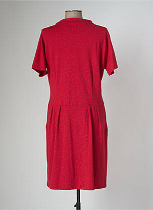 Rochie midi imprimeu fantezie mâneci scurte roșu SKUNKFUNK femeie