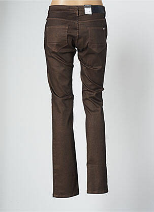 Pantalon slim talie joasă talie joasă maro ZERRES femeie