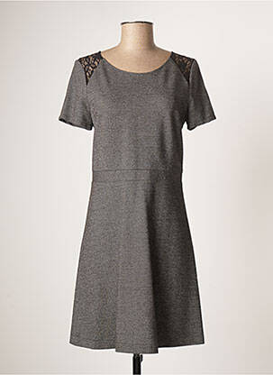 Rochie midi mâneci scurte mâneci scurte gri PABLO GERARD DAREL femeie