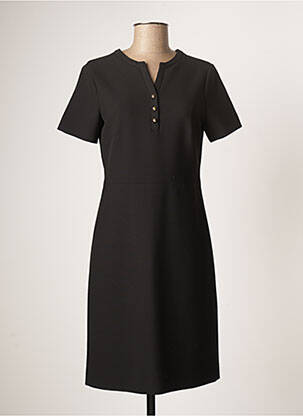Rochie midi închidere cu fermoar la spate mâneci scurte negru GERARD DAREL femeie