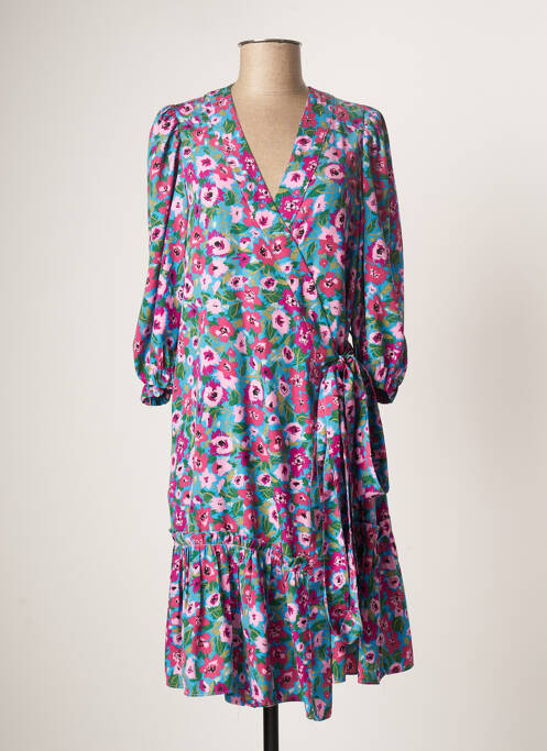 Rochie midi roz MISS TIC femeie