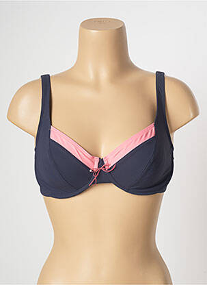 Sutien de costum de baie elasticitate sutien cupe întregi cu decolteu înalt albastru LIDEA femme