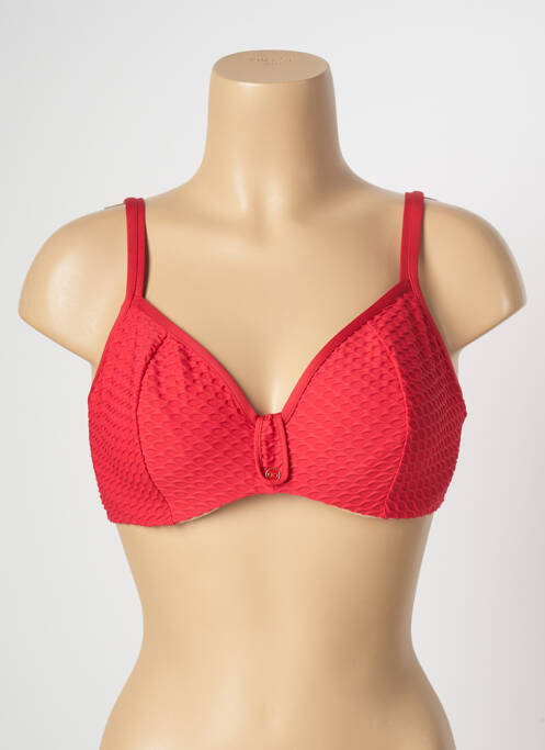 Sutien de costum de baie elasticitate sutien cupe întregi cu decolteu înalt roșu MARIE JO femme