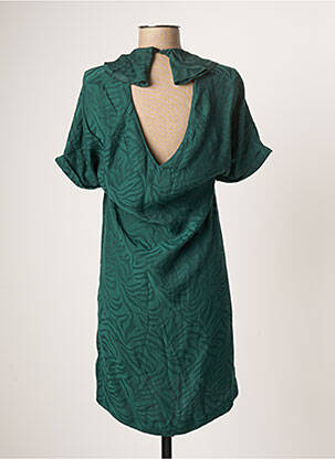 Rochie scurtă croială fluidă mâneci scurte verde I.CODE (By IKKS) femeie
