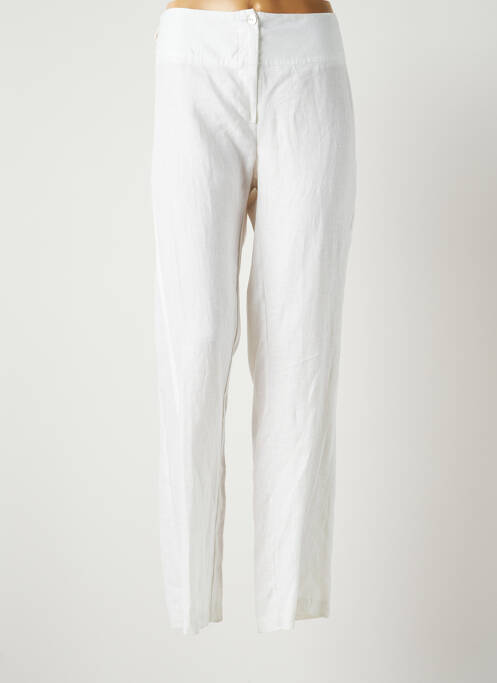 Pantalon drept alb LAUREN VIDAL femeie