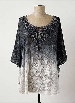 Top elasticitate mâneci scurte gri JUMFIL femme