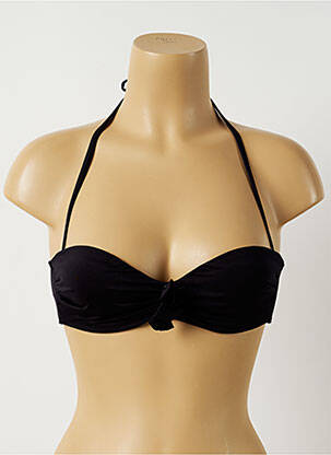 Sutien de costum de baie elasticitate sutien balconet cu decolteu înalt negru ALMA DA ONDA femeie