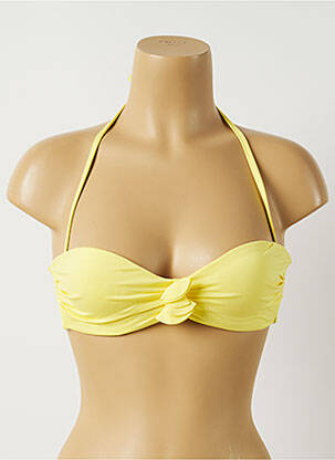 Sutien de costum de baie elasticitate sutien balconet cu decolteu înalt galben ALMA DA ONDA femeie