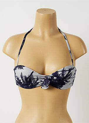 Sutien de costum de baie elasticitate sutien balconet cu decolteu înalt albastru ALMA DA ONDA femeie