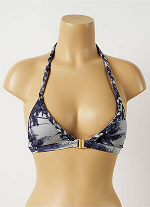 Sutien de costum de baie elasticitate top triunghiuri albastru ALMA DA ONDA femeie