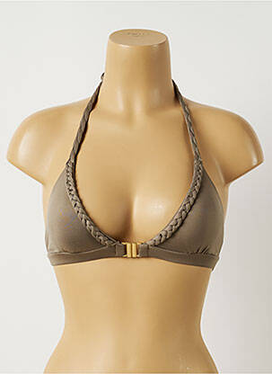 Sutien de costum de baie elasticitate top triunghiuri gri ALMA DA ONDA femeie
