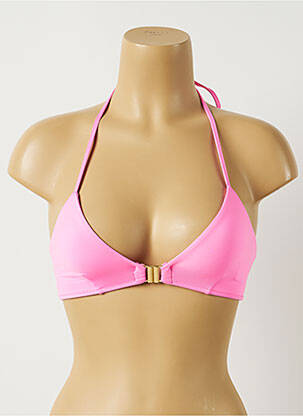Sutien de costum de baie elasticitate top triunghiuri roz ALMA DA ONDA femeie