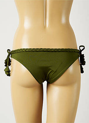 Chiloți de baie efect material satinat bikini verde ALMA DA ONDA femeie