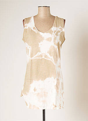 Tunică fără mâneci bej BLANC BOHEME femeie