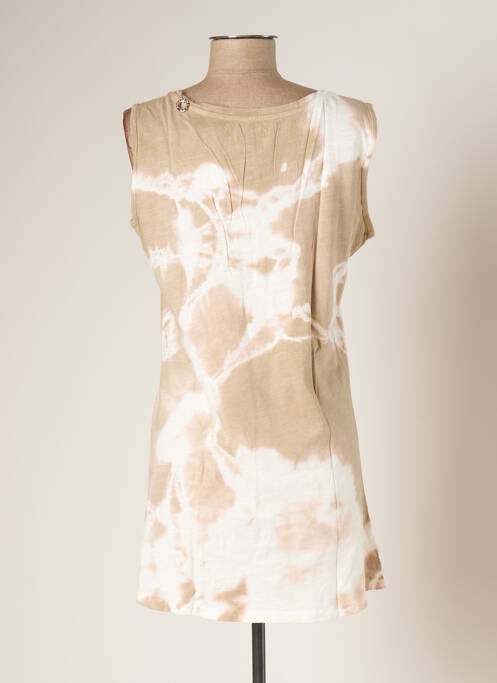 Tunică fără mâneci fără mâneci bej BLANC BOHEME femme