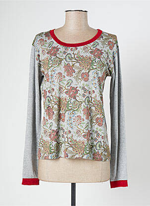 Tricou gri BLANC BOHEME femeie