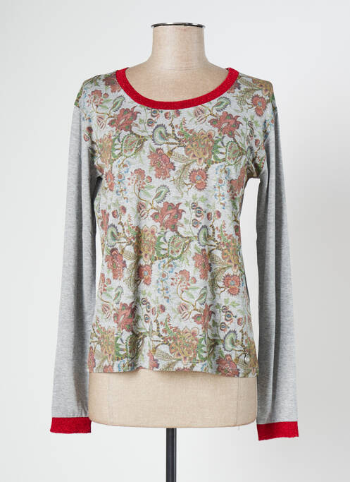 Tricou gri BLANC BOHEME femeie